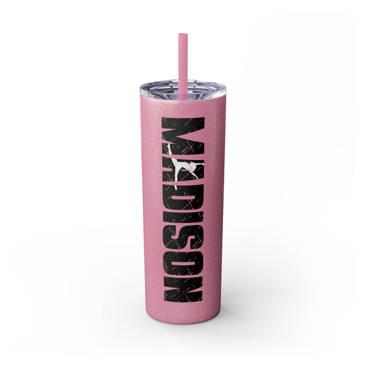 Dance 20oz Skinny Tumbler with Straw w/Custom Name