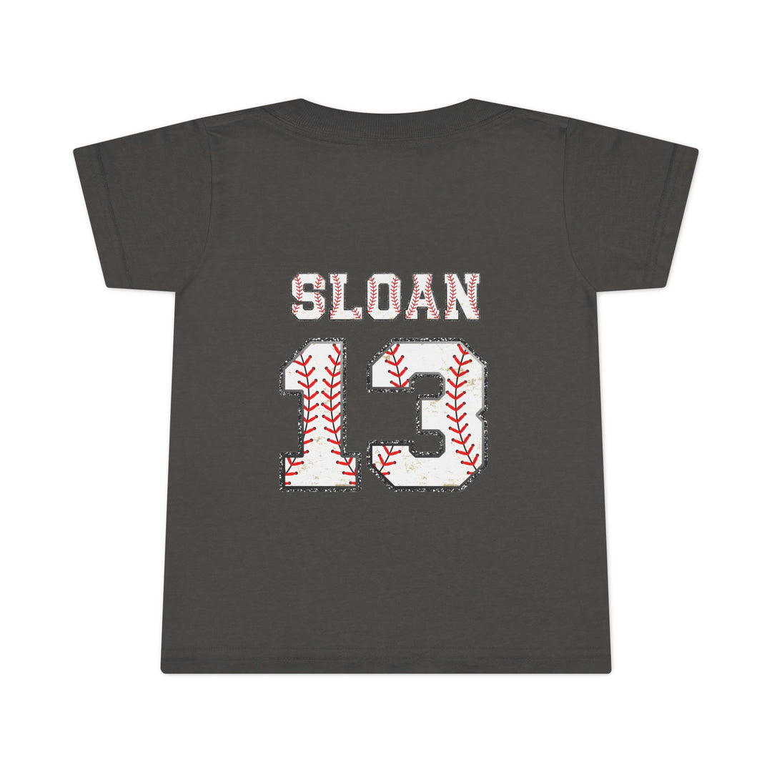 Iron Knights Toddler Unisex T-Shirt w/Flag Design & Name and Number on Back