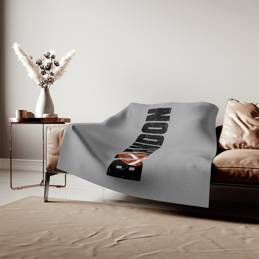 Football Sweatshirt Blanket w/Custom Name