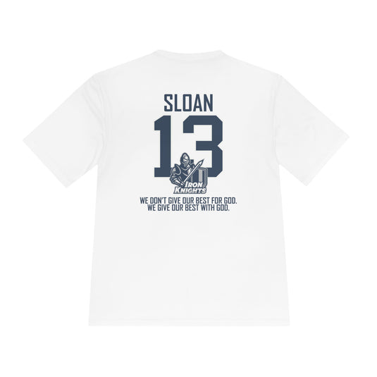 Iron Knights Adult Unisex Moisture Wicking T-Shirt - w/Knight Logo, Name & Number on back