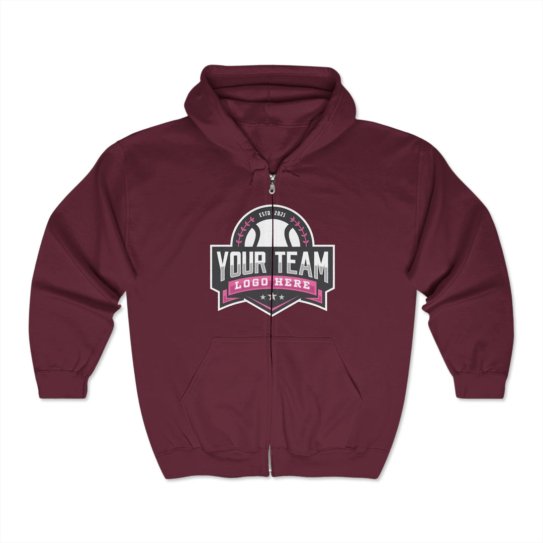 Unisex Adult Full Zip Hooded Sweatshirt - DTG