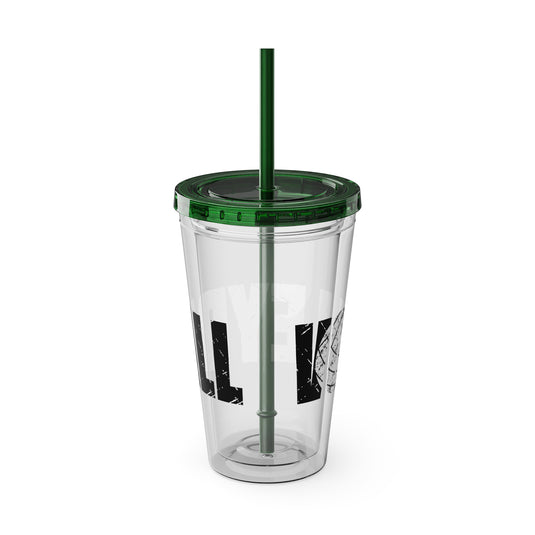 Volleyball 16 oz Sunsplash Tumbler with Straw