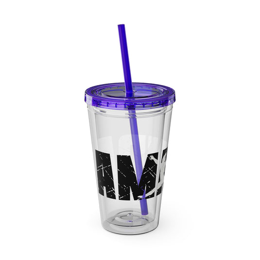 Gymnastics 16 oz Sunsplash Tumbler with Straw w/Custom Name