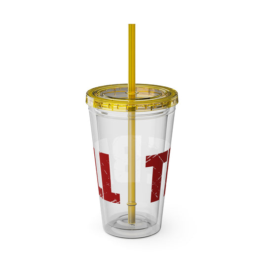 Tee Ball 16 oz Sunsplash Tumbler with Straw