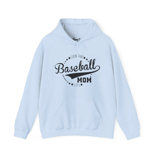 Livin that Baseball Mom Life Unisex Adult Basic Hooded Sweatshirt