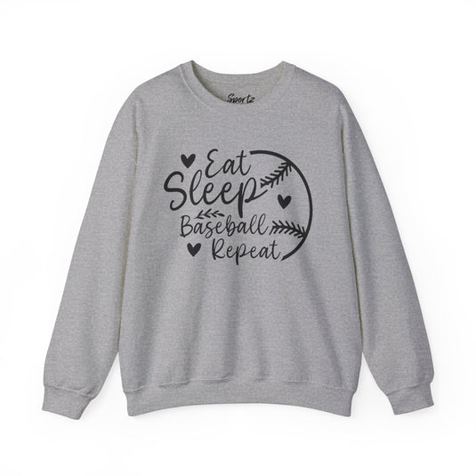 Eat Sleep Baseball Repeat Adult Unisex Basic Crewneck Sweatshirt