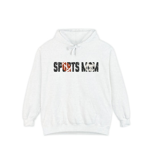 Sports Mom w/Football & Soccer Ball Adult Unisex Premium Hooded Sweatshirt