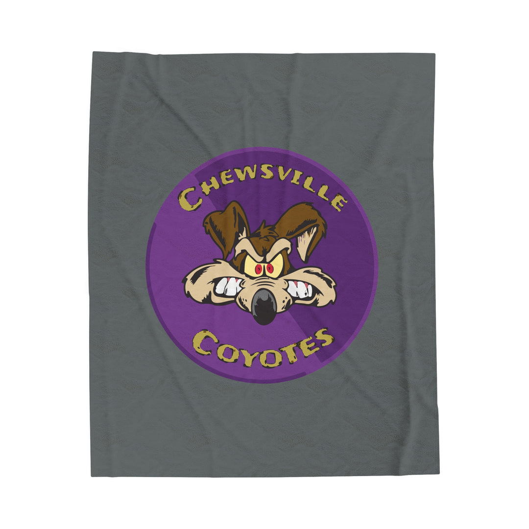 Chewsville Coyotes Velveteen Plush Blanket