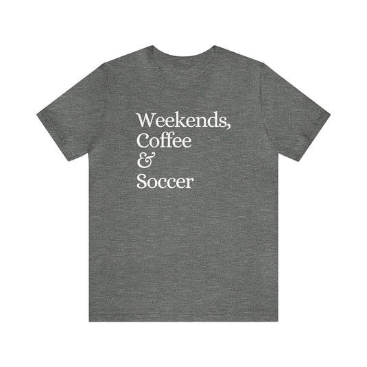 Weekends Coffee & Soccer V2 Adult Unisex Mid-Level T-Shirt