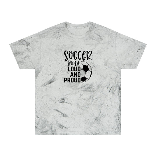 Soccer Mom Loud and Proud Adult Unisex Colorblast T-Shirt