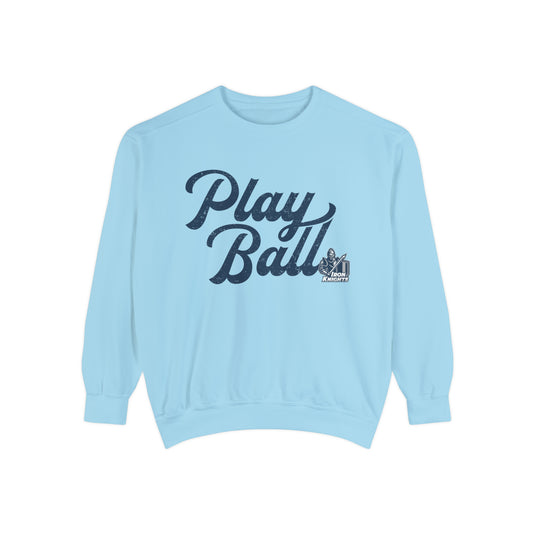 Iron Knights Premium Adult Unisex Crewneck Sweatshirt - Play Ball Design w/Knight Logo