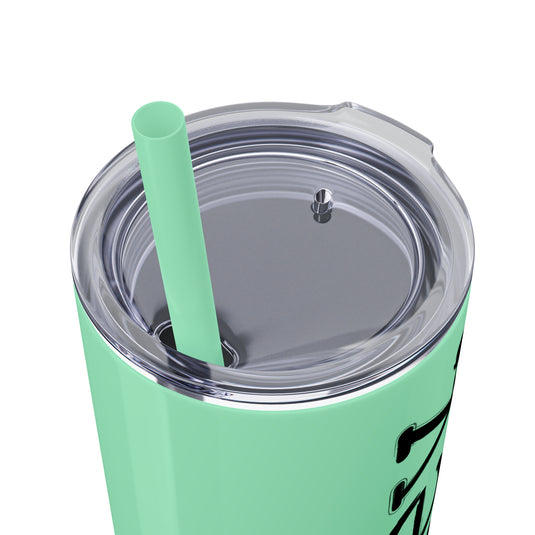 Typewriter Design Hockey 20oz Skinny Tumbler with Straw in Matte or Glossy