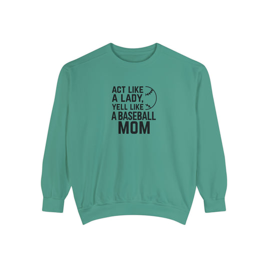 Act Like a Lady Baseball Adult Unisex Premium Crewneck Sweatshirt