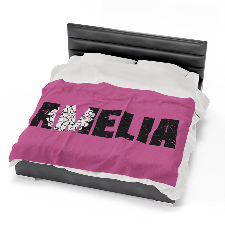 Cheer Plush Blanket w/Custom Name