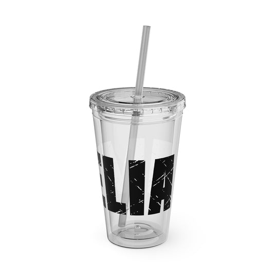 Cheer 16 oz Sunsplash Tumbler with Straw w/Custom Name