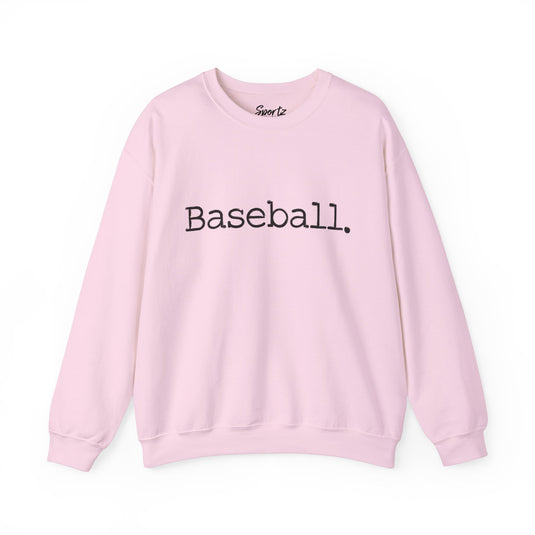 Typewriter Design Baseball Adult Unisex Basic Crewneck Sweatshirt