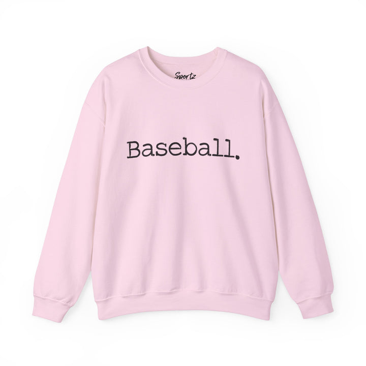 Typewriter Design Baseball Adult Unisex Crewneck Sweatshirt