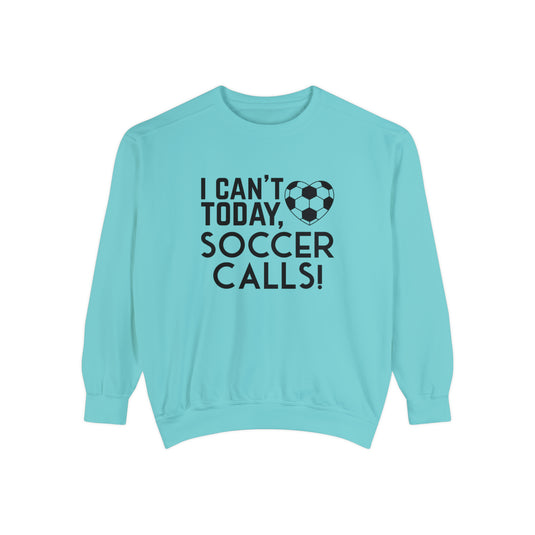 I Can't Today Soccer Adult Unisex Premium Crewneck Sweatshirt