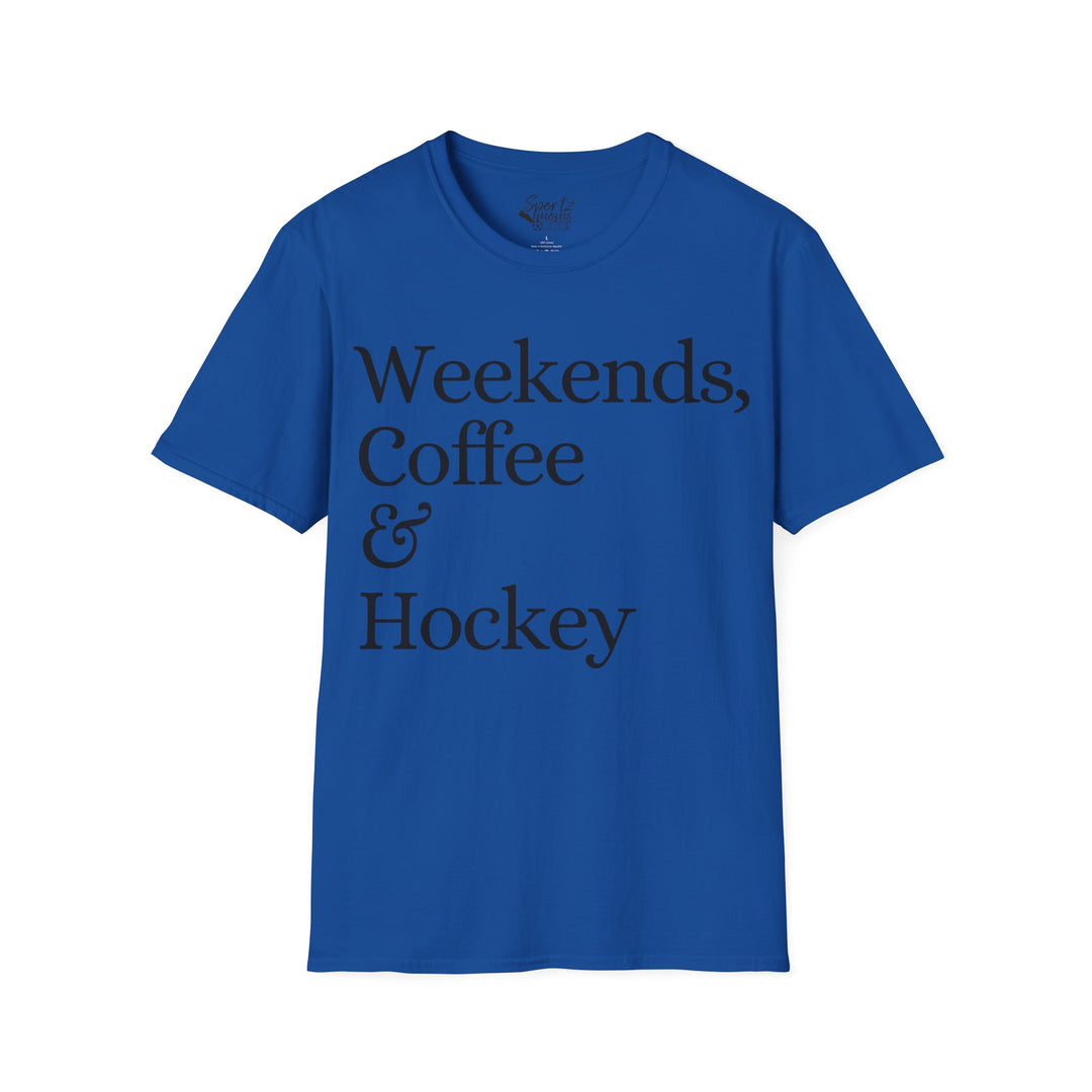 Weekends Coffee & Hockey Adult Unisex T-Shirt