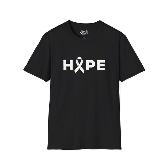 Hope Cancer Ribbon Adult Unisex Basic T-Shirt