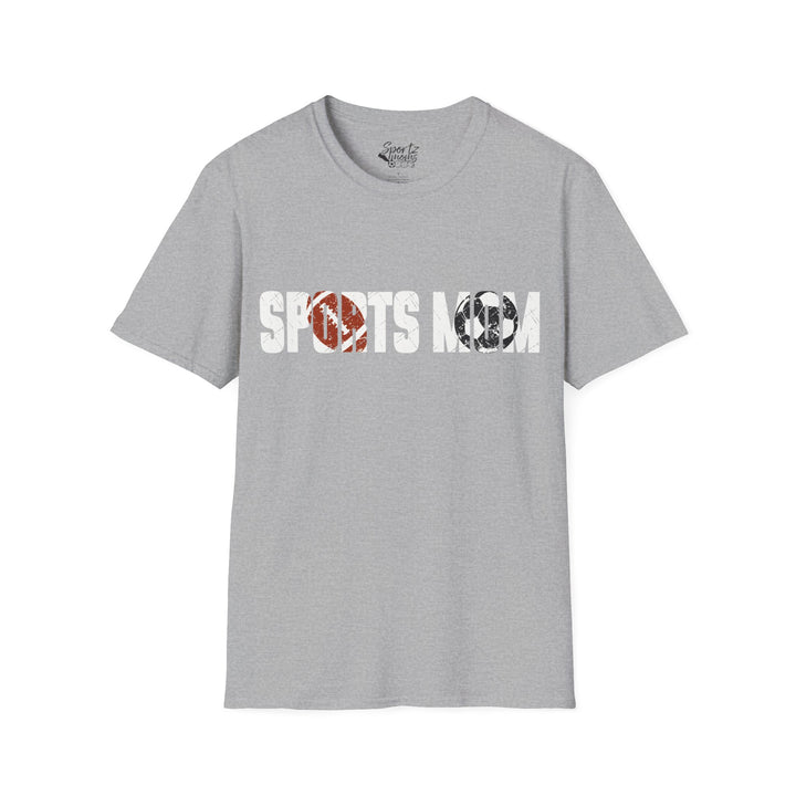 Sports Mom w/Football & Soccer Ball Adult Unisex T-Shirt