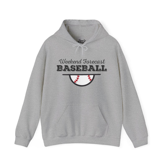 Weekend Forecast Baseball Adult Unisex Basic Hooded Sweatshirt