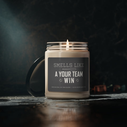 Smells Like a "Your Team" Win 9 oz Scented Soy Candle - 5 scents to choose from