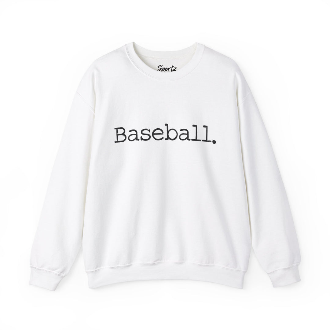 Typewriter Design Baseball Adult Unisex Crewneck Sweatshirt