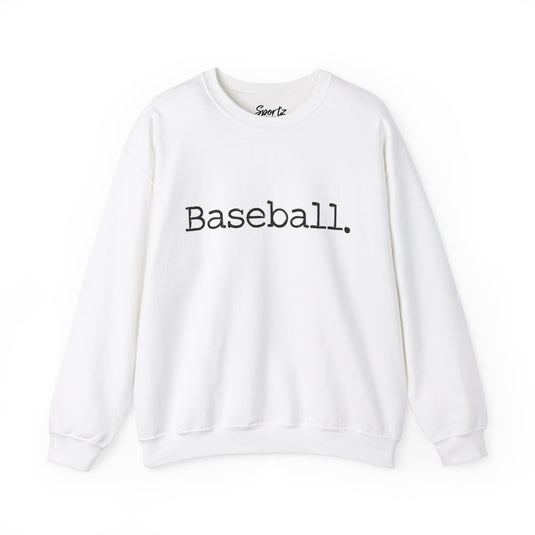 Typewriter Design Baseball Adult Unisex Basic Crewneck Sweatshirt