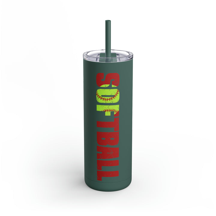 Softball 20oz Skinny Matte Tumbler
