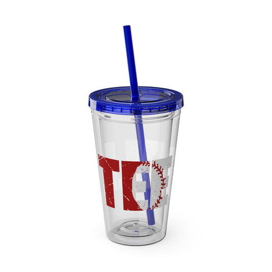 Tee Ball 16 oz Sunsplash Tumbler with Straw