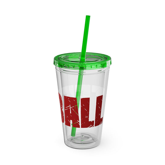 Tee Ball 16 oz Sunsplash Tumbler with Straw