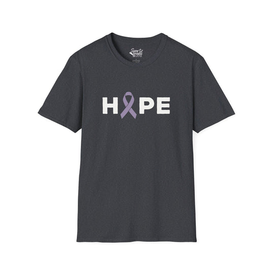 Hope Cancer Ribbon Adult Unisex Basic T-Shirt