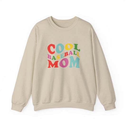 Cool Baseball Mom Adult Unisex Basic Crewneck Sweatshirt