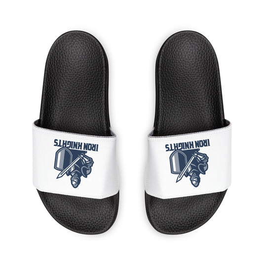 Iron Knights Women's Slide Sandals - Knight Design w/White Background