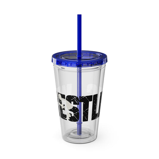 Wrestling 16 oz Sunsplash Tumbler with Straw