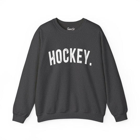 Rustic Design Hockey Adult Unisex Basic Crewneck Sweatshirt