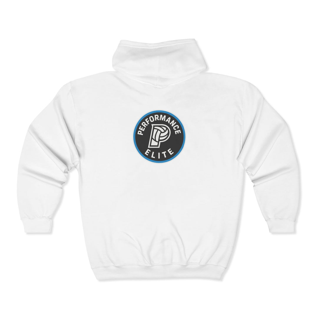 Performance Elite Unisex Adult Full Zip Hooded Sweatshirt w/Front & Back Logo
