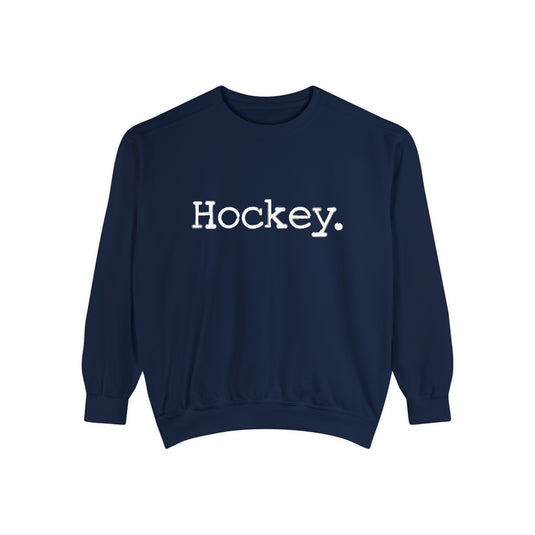 Typewriter Design Hockey Adult Unisex Premium Crewneck Sweatshirt