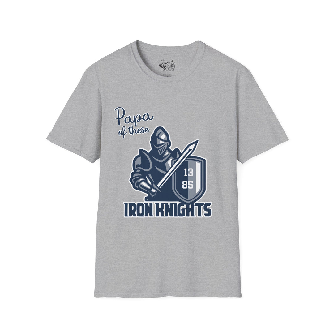 Iron Knights Adult Unisex T-Shirt - Papa of These Design
