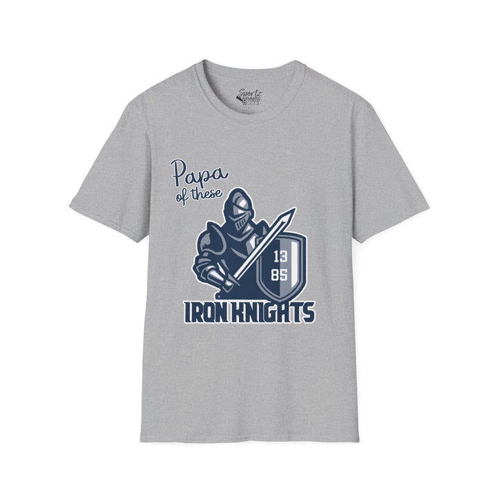 Iron Knights Adult Unisex T-Shirt - Papa of These Design