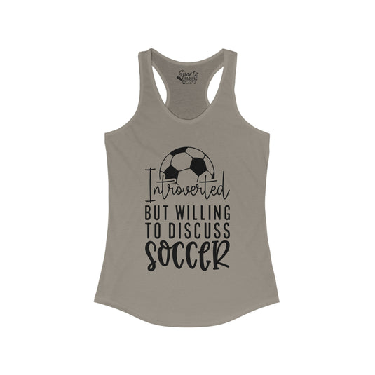 Introverted Soccer Adult Women's Racerback Tank