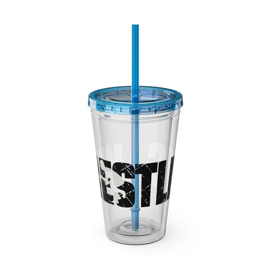 Wrestling 16 oz Sunsplash Tumbler with Straw