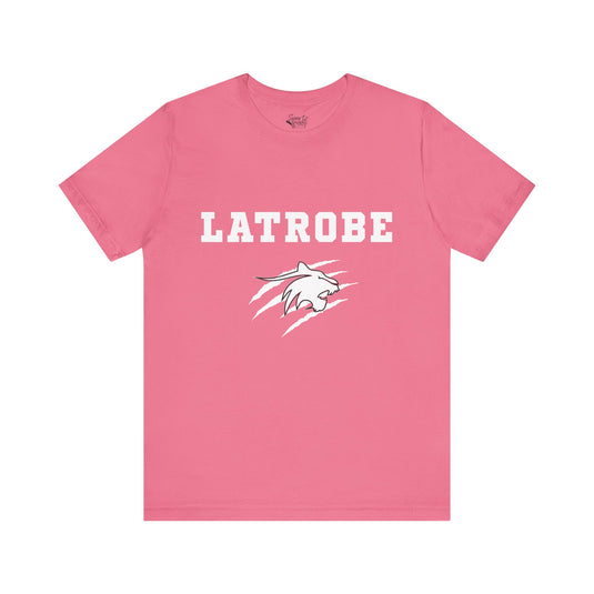 Latrobe Boys Soccer Unisex Adult Basic T-Shirt - Breast Cancer Design
