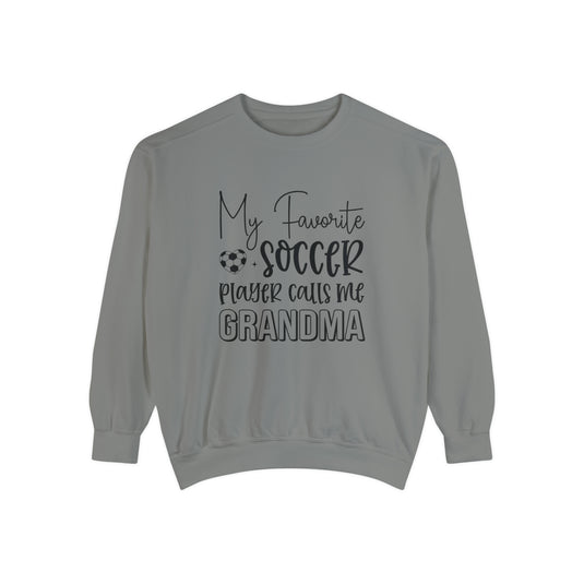 My Favorite Soccer Player (Grandma Version) Adult Unisex Premium Crewneck Sweatshirt