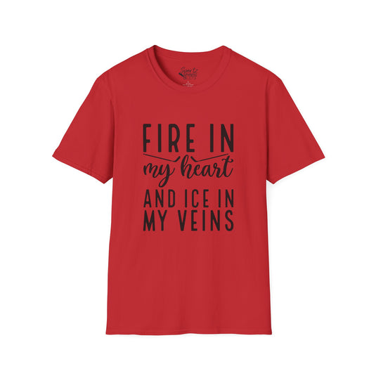 Fire in My Heart Hockey Adult Unisex Basic T-Shirt