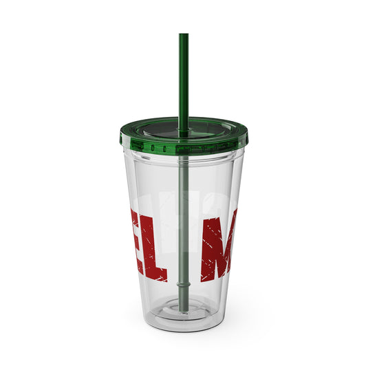 Baseball 16 oz Sunsplash Tumbler with Straw w/Custom Name