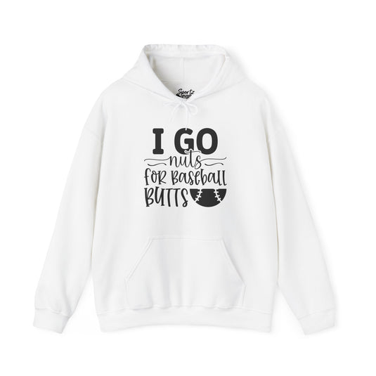 I Go Nuts Baseball Adult Unisex Basic Hooded Sweatshirt