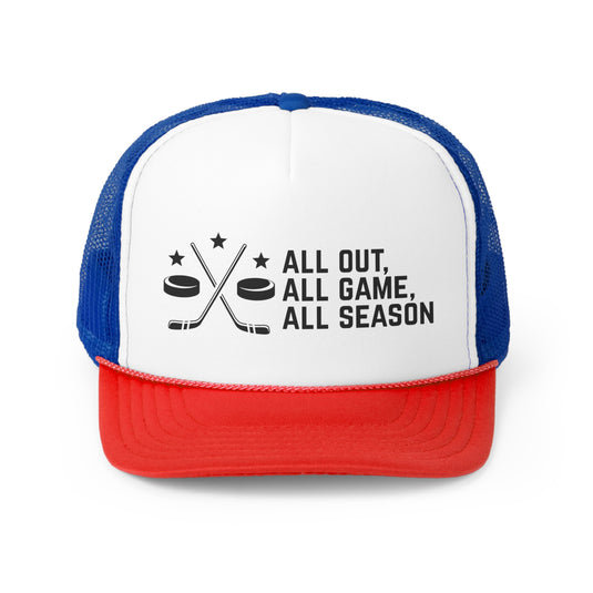 All Out All Game All Season Hockey Trucker Hat