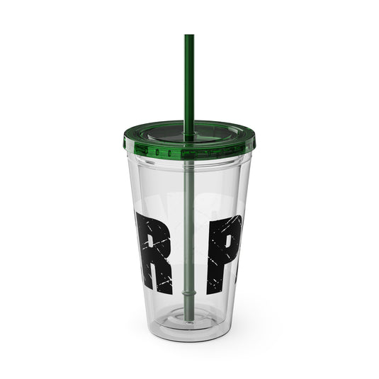 Golf 16 oz Sunsplash Tumbler with Straw w/Custom Name